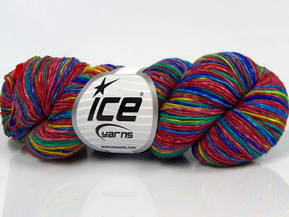 Hand Dyed Sock Merino Orchid, Green, Yellow, Blue fnt2-68864