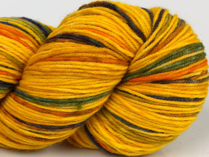 Hand Dyed Sock Merino Yellow Shades, Green, Purple fnt2-68869