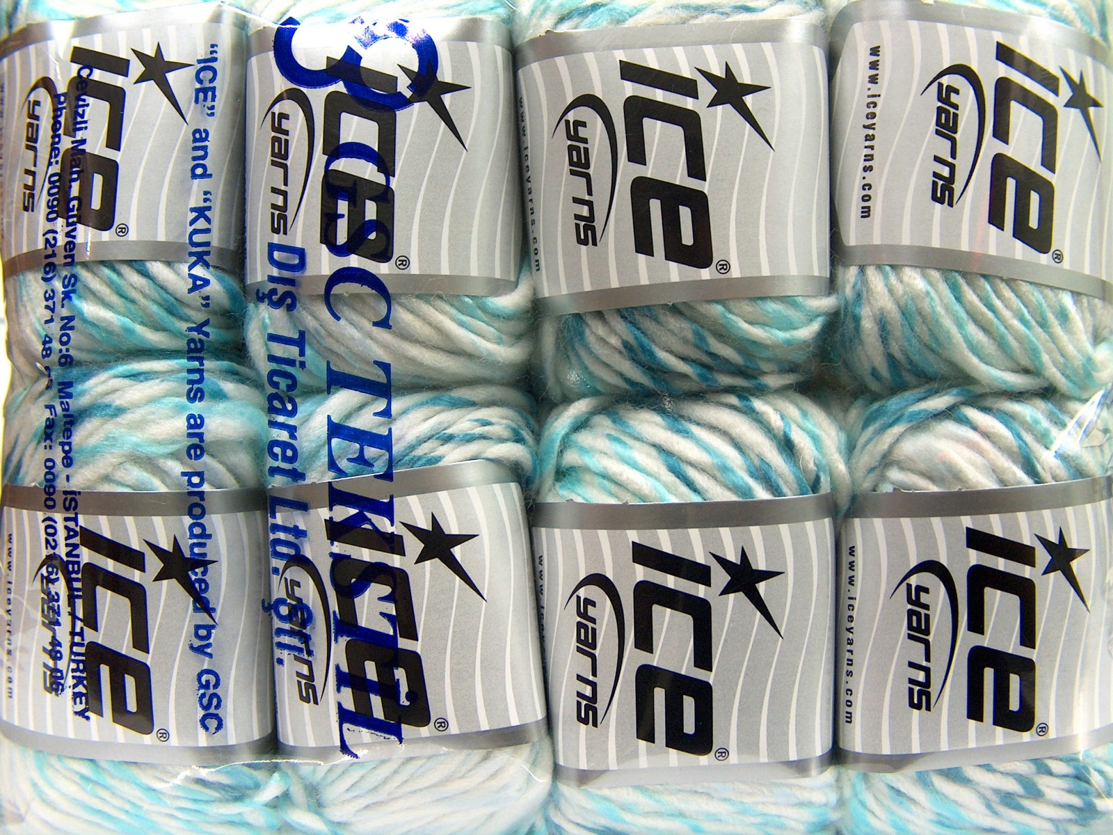 Baby Twist White, Turquoise Shades fnt2-69012