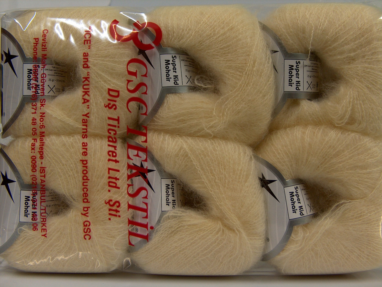 SuperKid Mohair Dark Cream Mohair Knitting Yarn Fast Ship
