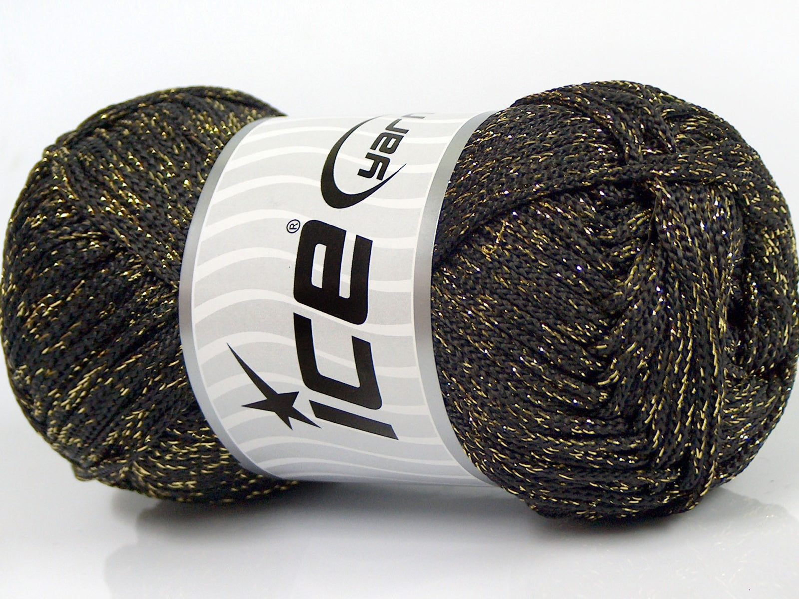 Macrame Cord Metallic Dark Brown, Gold fnt2-69407