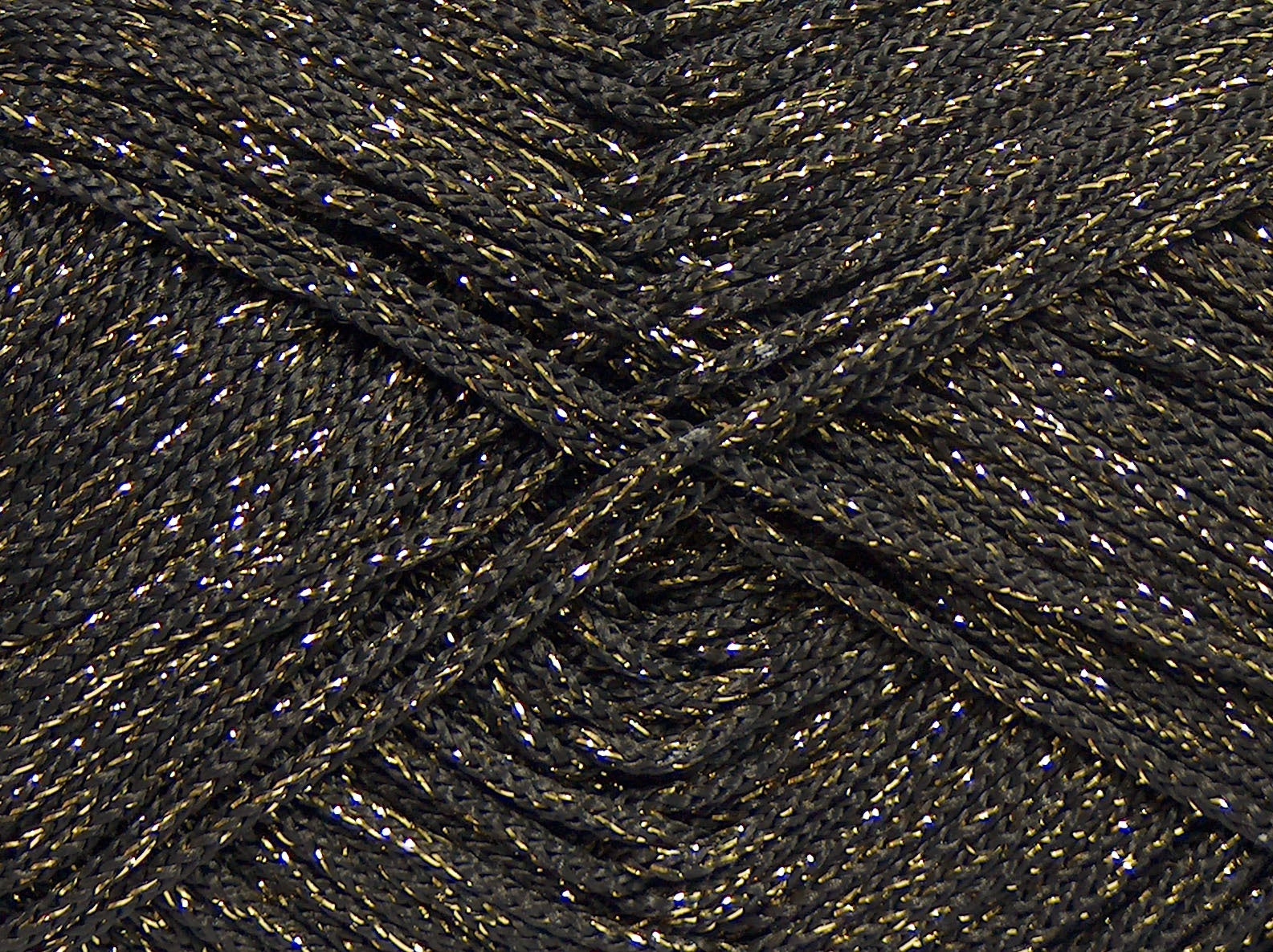Macrame Cord Metallic Dark Brown, Gold fnt2-69407