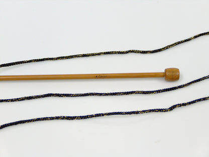 Macrame Cord Metallic Dark Brown, Gold fnt2-69407