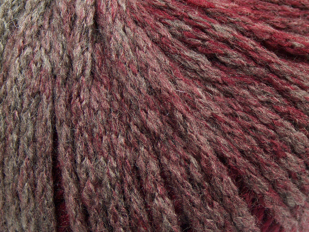 Ice Yarns Nordic – Bordo, Gri – %23 Yün, %64 Akrilik, %13 Polyamid