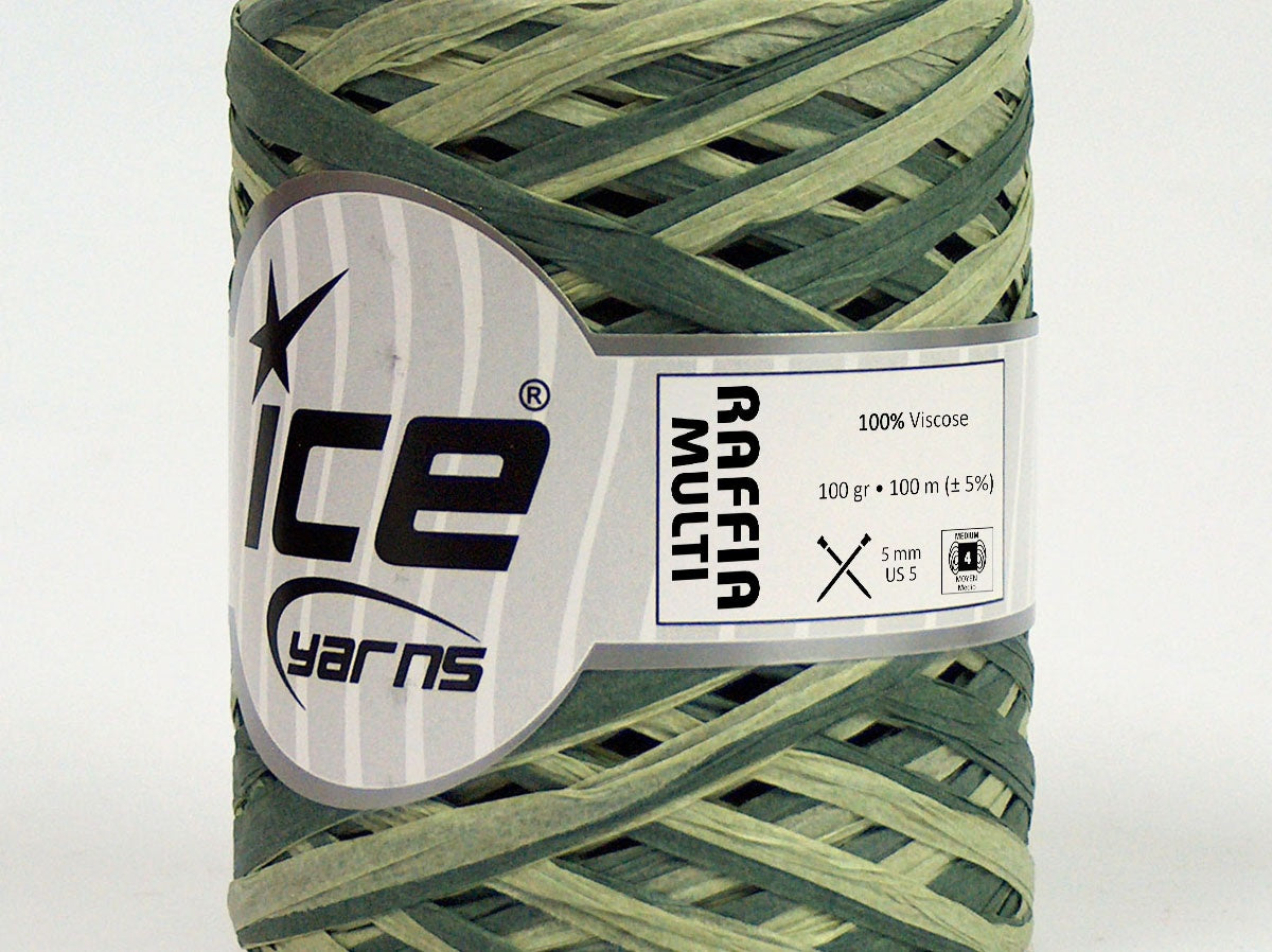 Raffia Multi Green Shades fnt2-70641