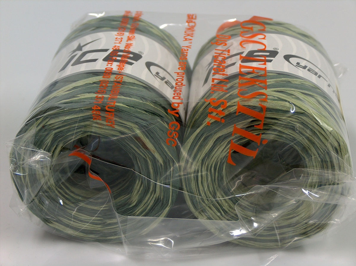 Raffia Multi Green Shades fnt2-70641