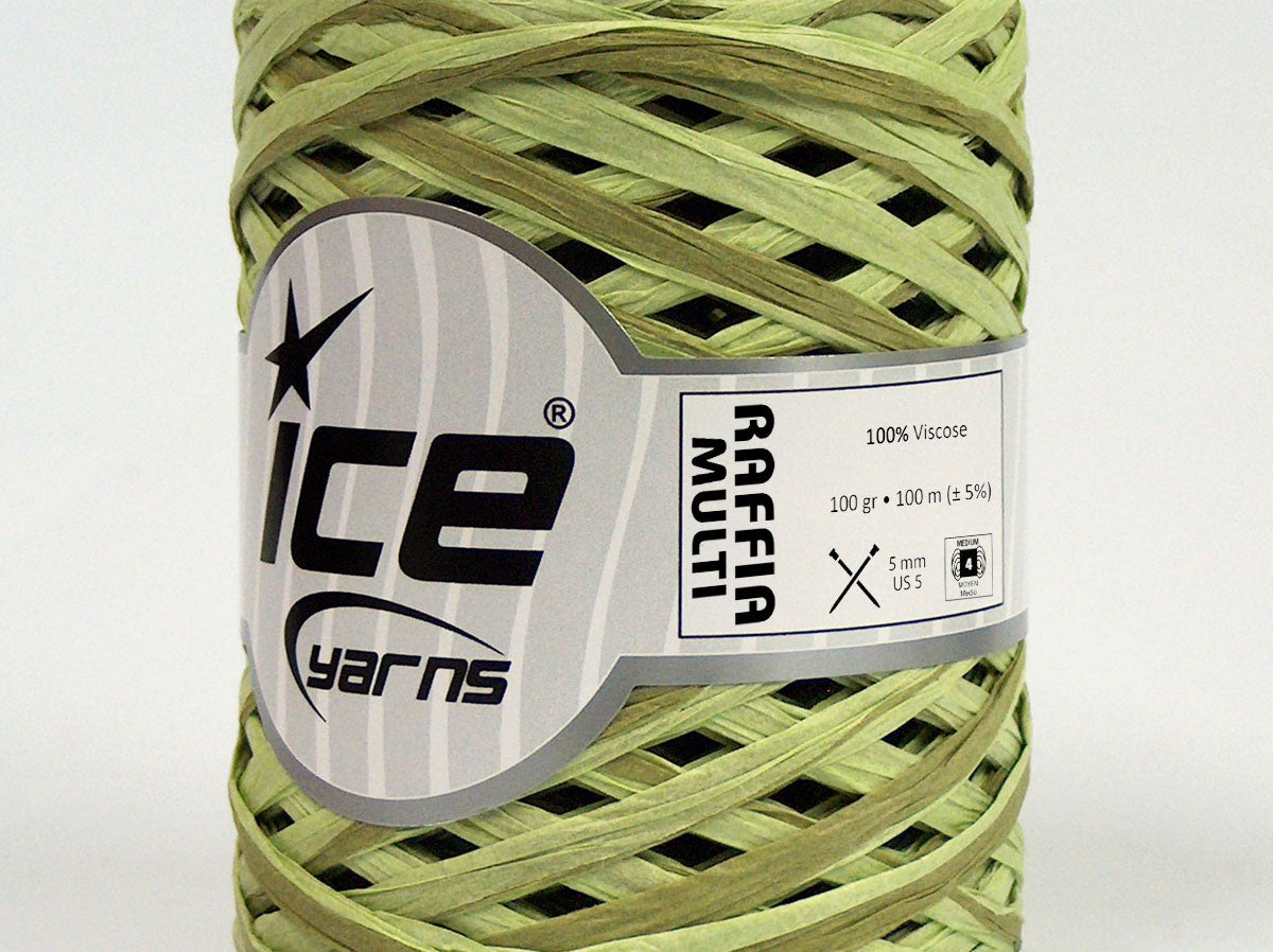 Raffia Multi Green Shades fnt2-70643