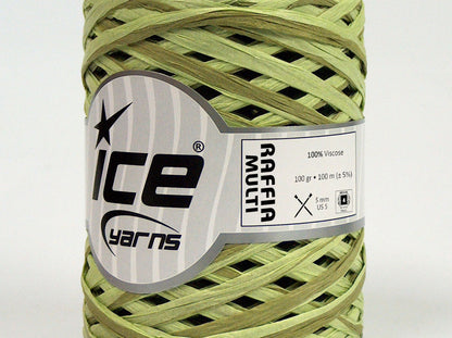 Raffia Multi Green Shades fnt2-70643