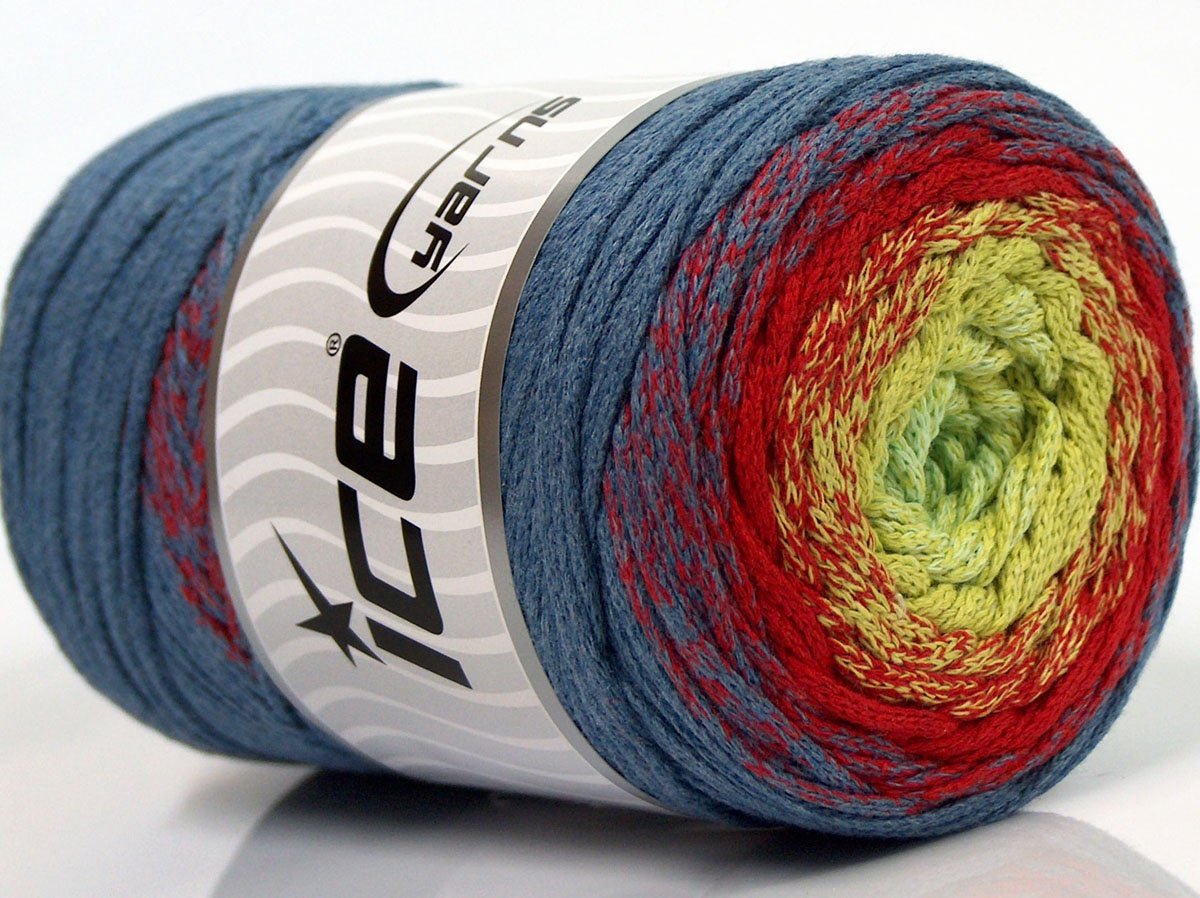 Macrame Cotton Magic Jeans Blue, Red, Green Shades fnt2-70672