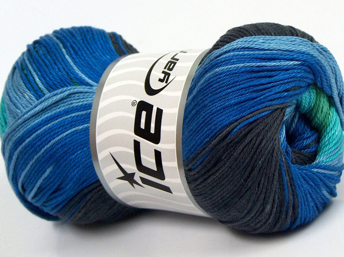 Camilla Cotton Magic Blue shades, Green, Black fnt2-70708