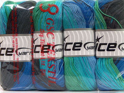 Camilla Cotton Magic Blue shades, Green, Black fnt2-70708