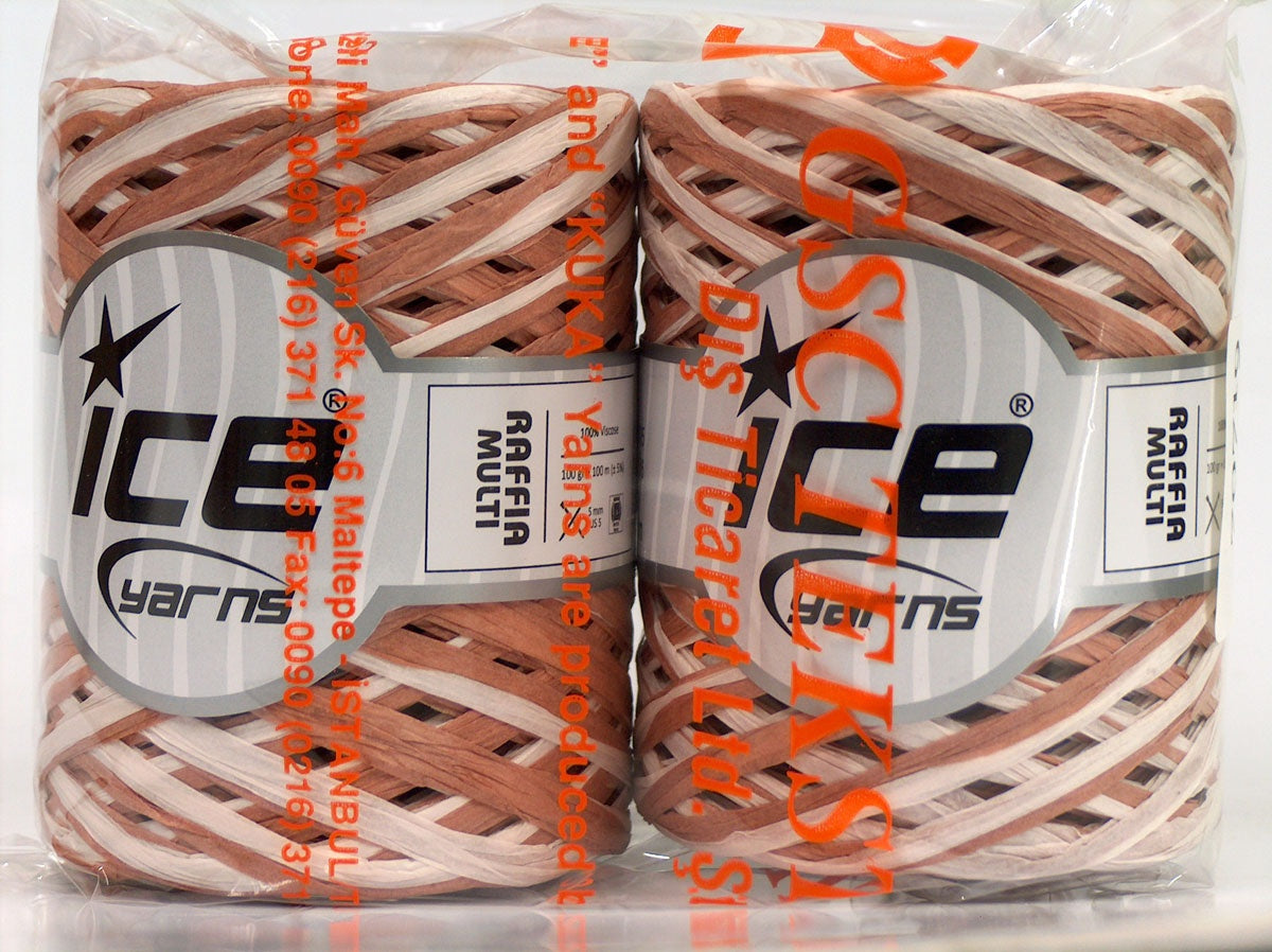 Raffia Multi Light Salmon, Cream fnt2-70719