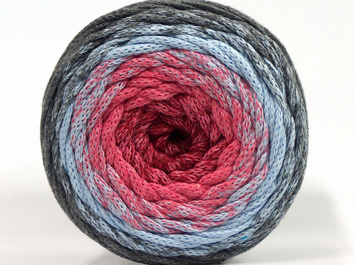 Macrame Cotton Magic Dark Grey, Light Blue, Pink, Light Burgundy fnt2-70808