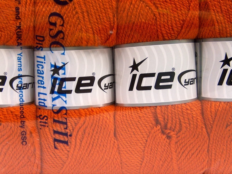 Plain Wool Worsted Orange fnt2-70828