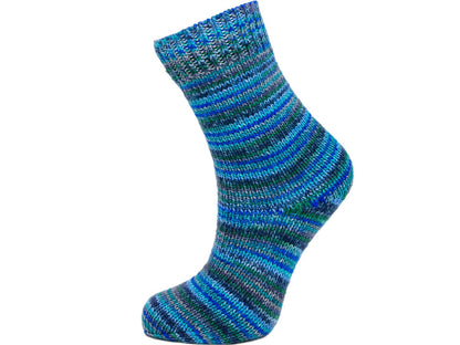 Hand Dyed Sock Merino Blue Shades, Green fnt2-71173