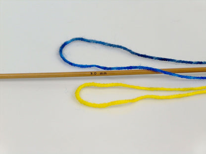 Hand Dyed Sock Merino Blue Shades, Green, Turquoise, Yellow fnt2-71174