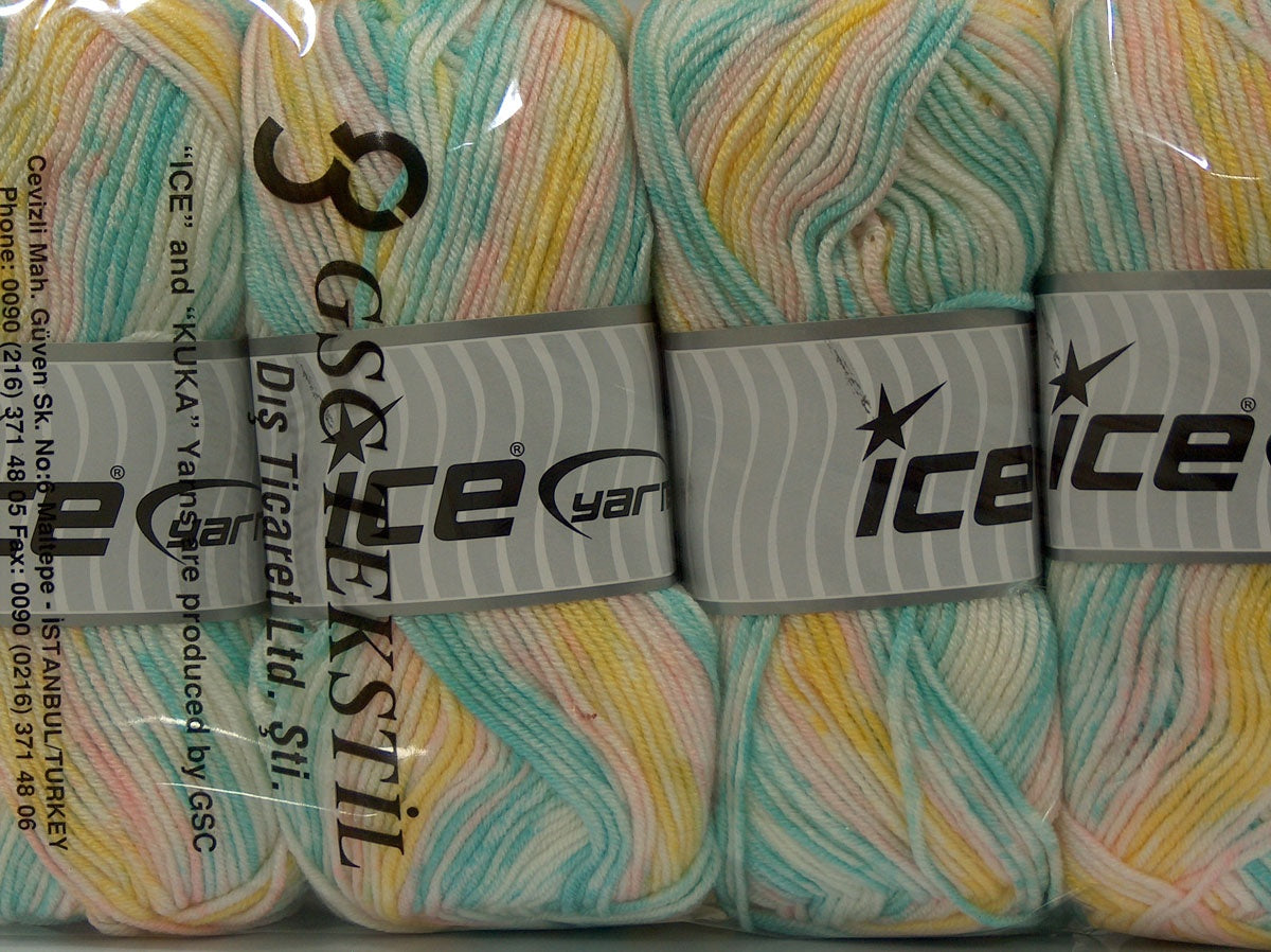 Happy Baby Baby Pink, Yellow, Light Turquoise, White fnt2-71470