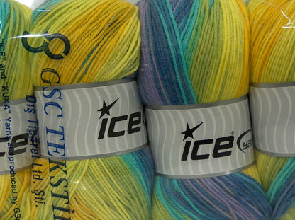 Magic Light Turquoise, Blue Shades, Green, Yellow, Lilac fnt2-71515