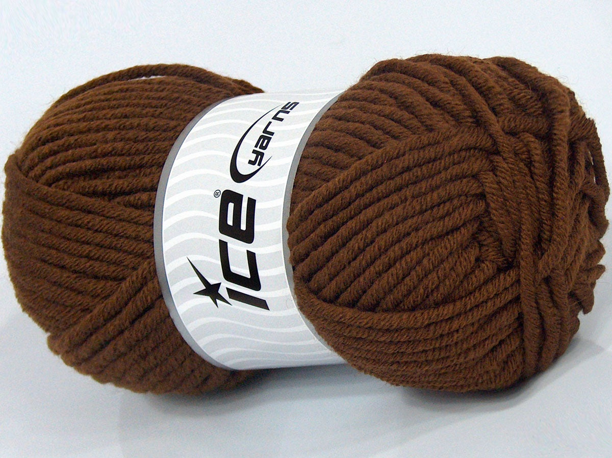 Wool Superbulky Dark Brown fnt2-71986