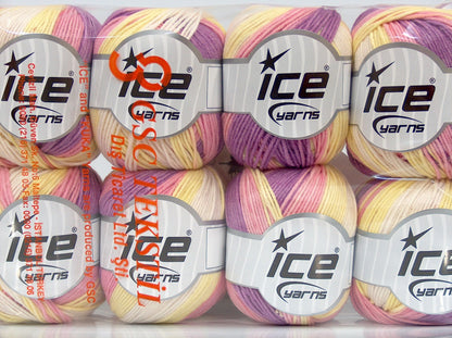 Alara Batik Lilac, Pink, Yellow, Light Cream fnt2-72628