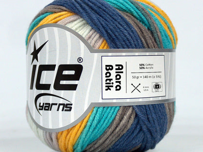 Alara Batik Camel, Lilac, Cream, Turquoise, Blue, Yellow fnt2-72631