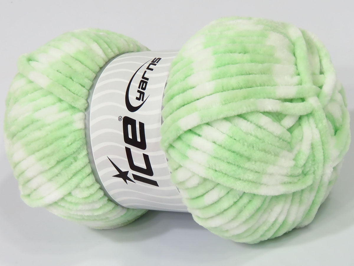 Chenille Baby Colors Mint Green, White fnt2-72760