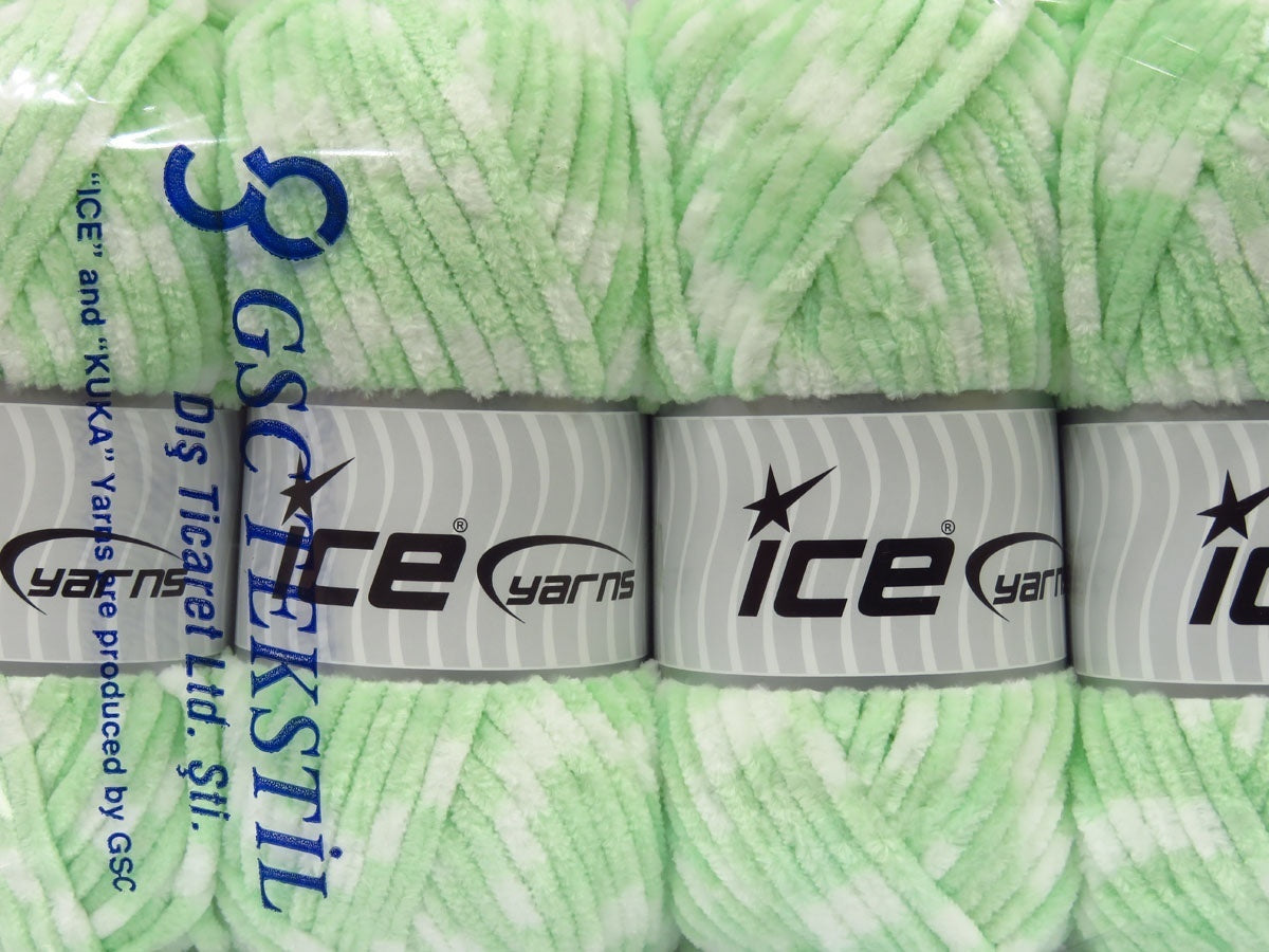 Chenille Baby Colors Mint Green, White fnt2-72760