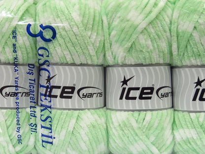 Chenille Baby Colors Mint Green, White fnt2-72760