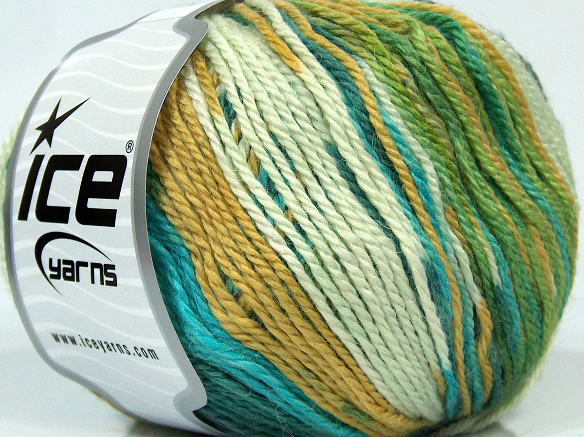 Alpaca Light Magic Blue, Green Shades, Cream fnt2-73056