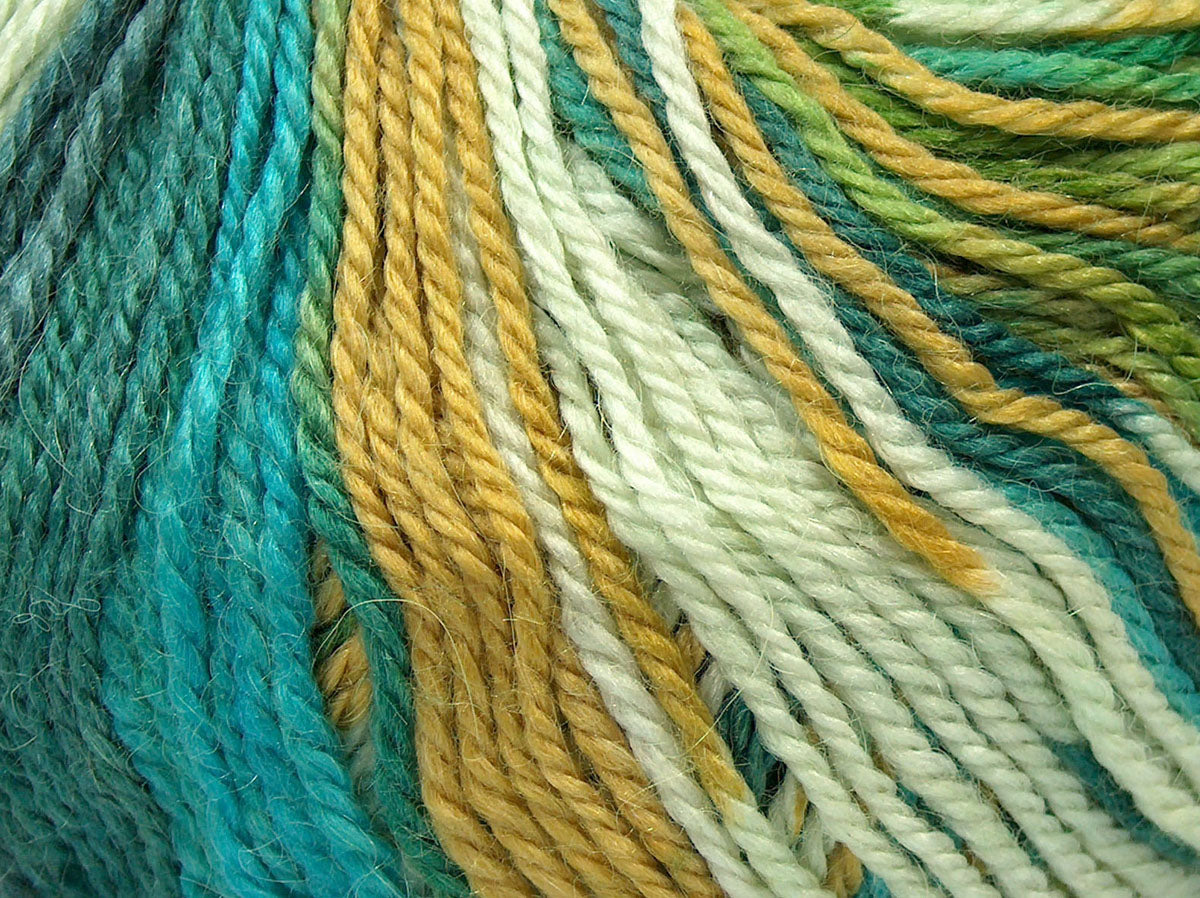 Alpaca Light Magic Blue, Green Shades, Cream fnt2-73056