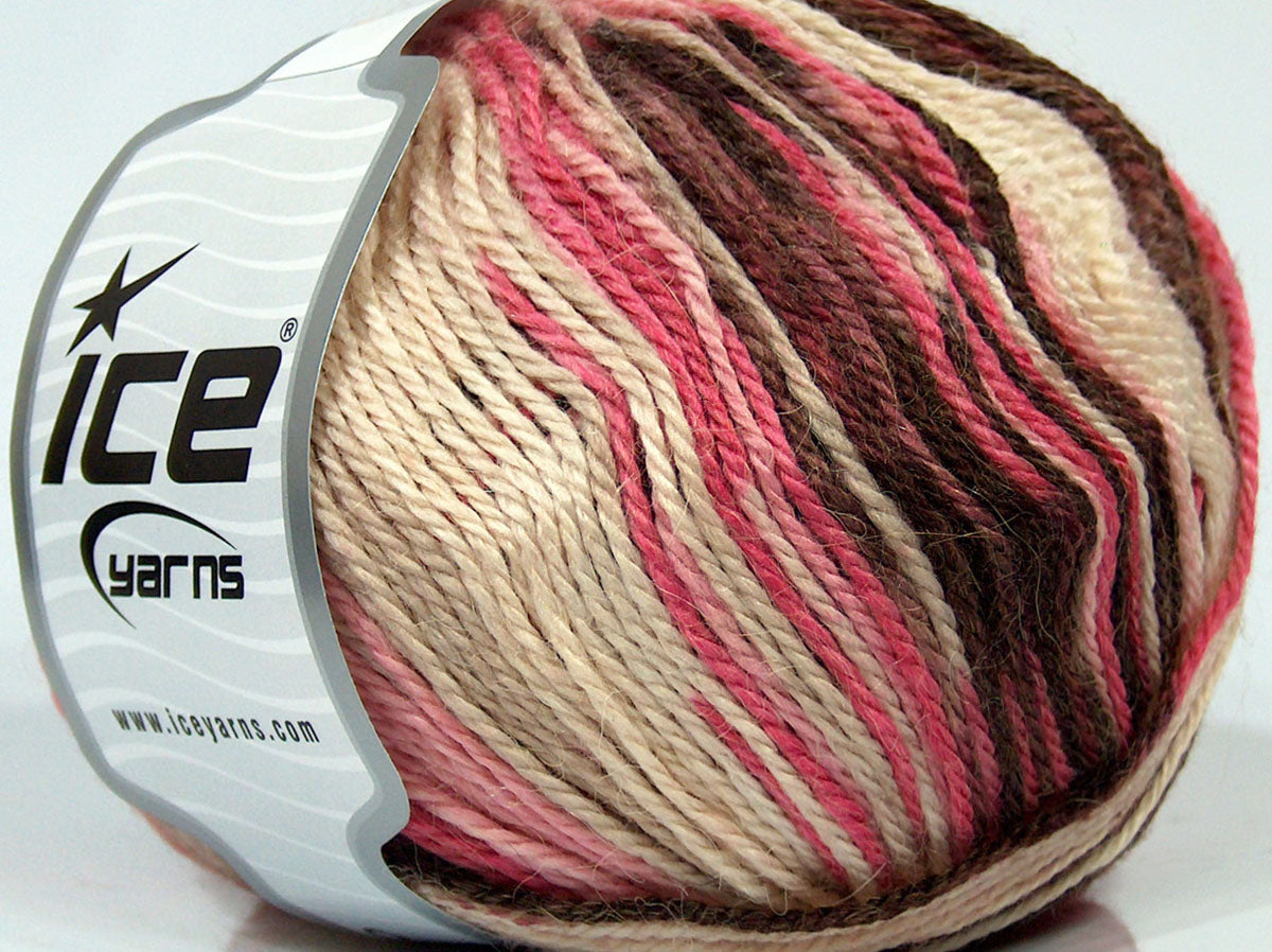 Alpaca Light Magic Pink Shades, Brown, Cream fnt2-73060