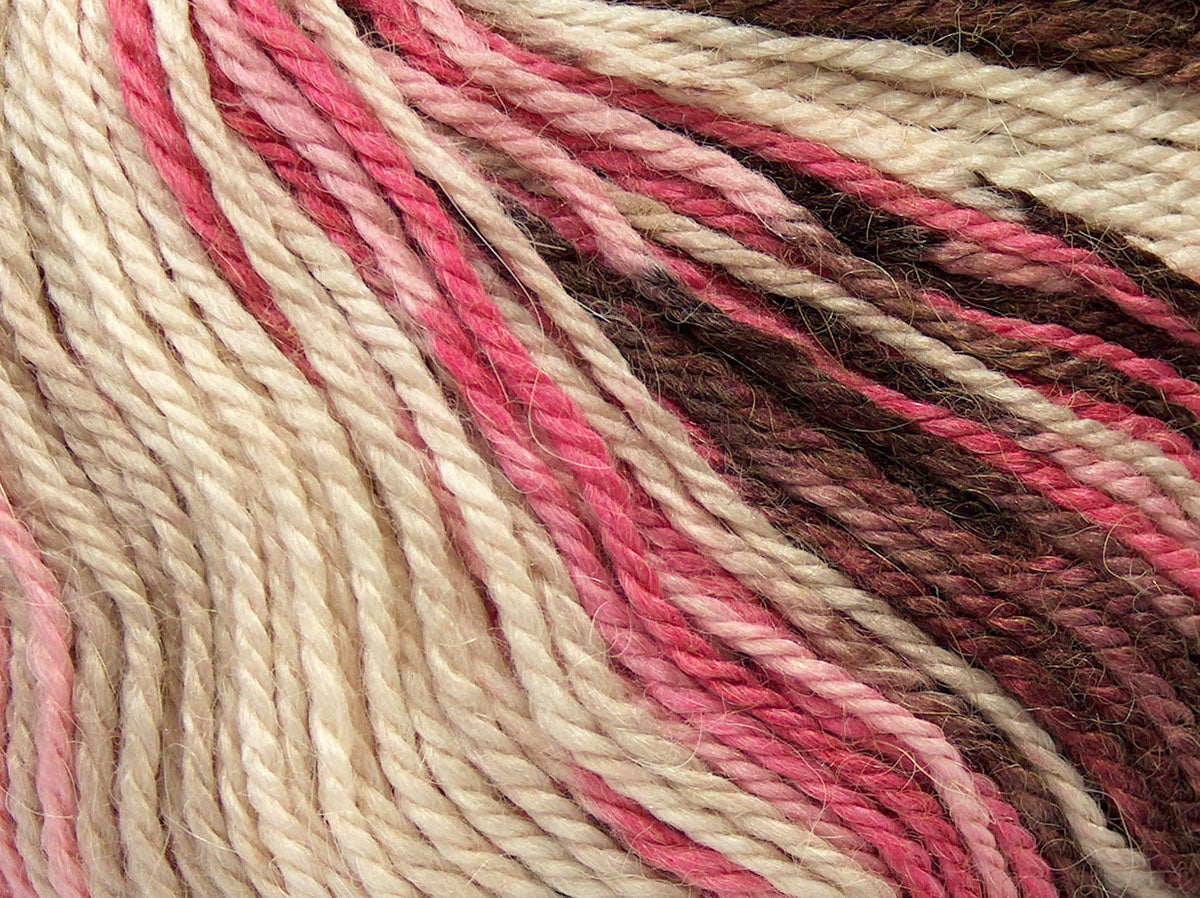 Alpaca Light Magic Pink Shades, Brown, Cream fnt2-73060