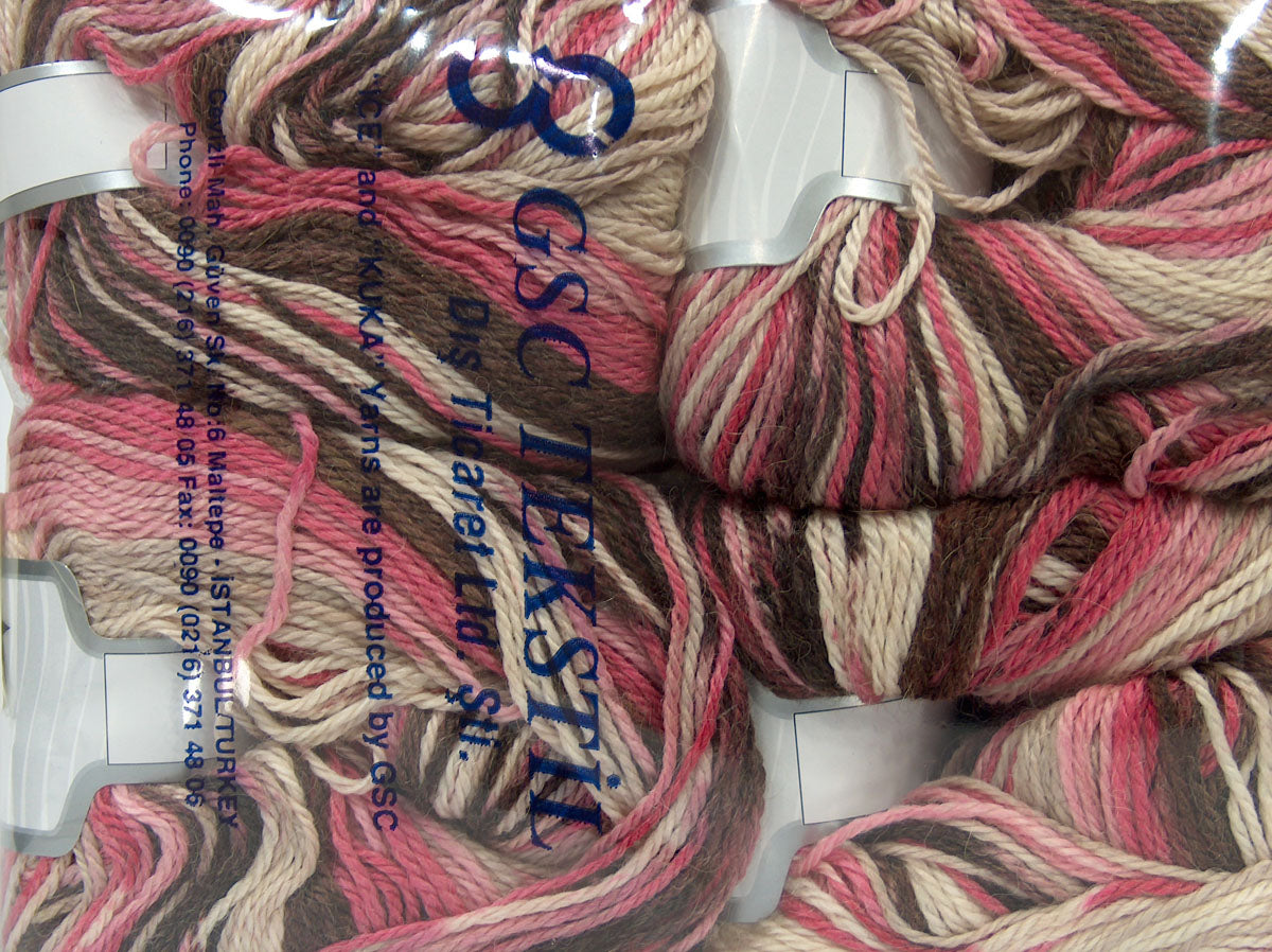 Alpaca Light Magic Pink Shades, Brown, Cream fnt2-73060