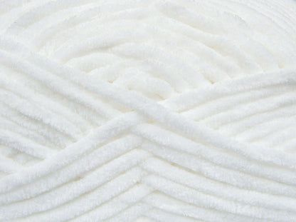 Velvet Chenille White fnt2-73470