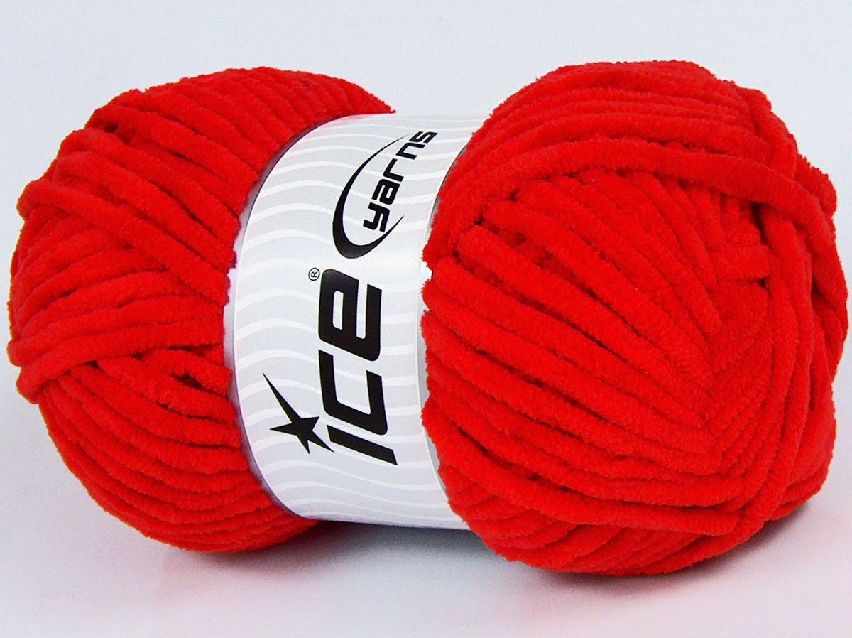 Velvet Chenille Red fnt2-73483