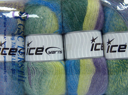 Mohair Pastel Blue, Green Shades, Lilac, Grey fnt2-73646