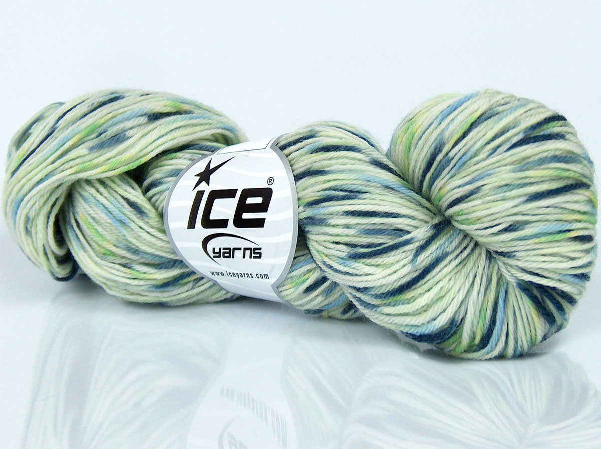 Baby Superwash Merino Print Green Shades, Blue Shades fnt2-73836