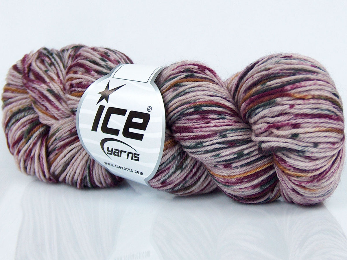 Baby Superwash Merino Print Purple Shades, Black, Gold fnt2-73838