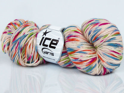 Baby Superwash Merino Print Fuchsia, Blue, Gold, Green, Beige fnt2-73839