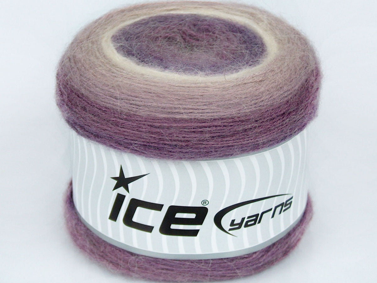 Cakes Mohair Purple Shades, Cream fnt2-73907