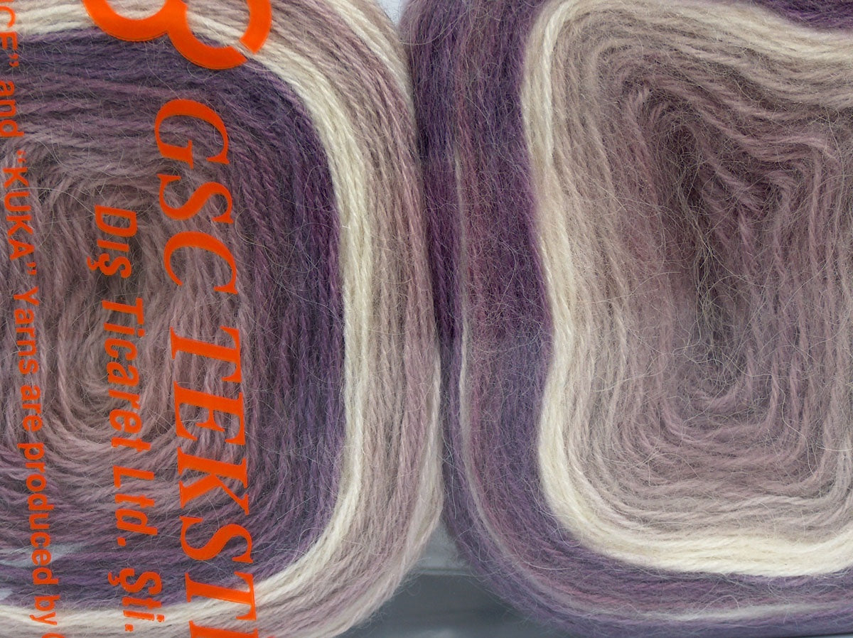 Cakes Mohair Purple Shades, Cream fnt2-73907