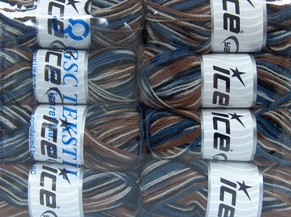 SockenWolle Black, Brown, Blue, Light Grey fnt2-73965