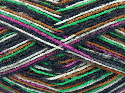 SockenWolle Black, Grey, Green, Purple, Cream fnt2-73967