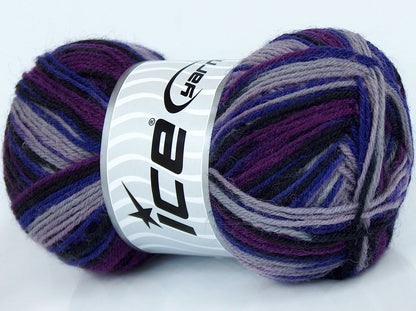SockenWolle Purple, Lilac, Black, Maroon fnt2-73969