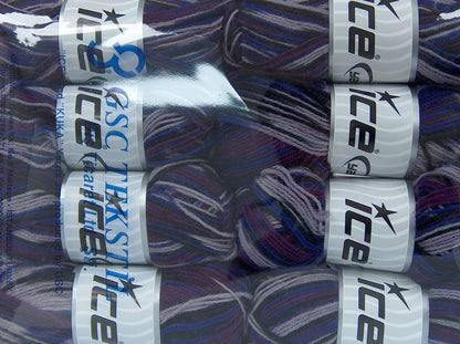 SockenWolle Purple, Lilac, Black, Maroon fnt2-73969