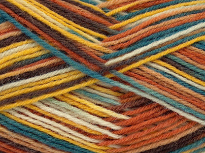 SockenWolle Yellow, Cream, Camel, Gold, Turquoise fnt2-73972
