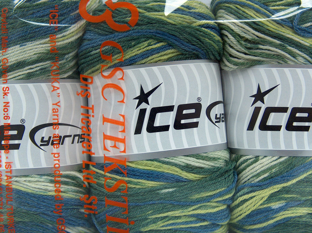 Silk Bamboo Sock Green Shades, Blue fnt2-74172