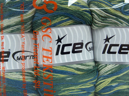 Silk Bamboo Sock Green Shades, Blue fnt2-74172