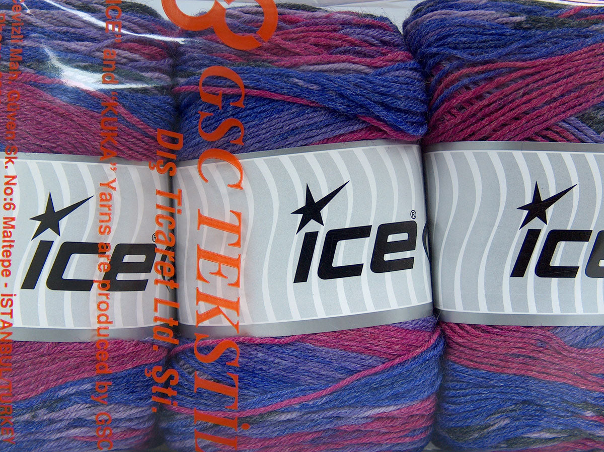 Silk Bamboo Sock Lilac Shades,  Fuchsia, Black fnt2-74174