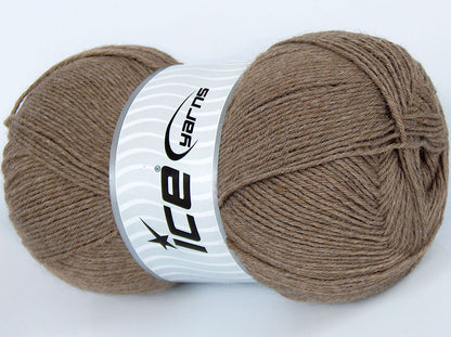 Virgin Wool Sock Camel fnt2-74178